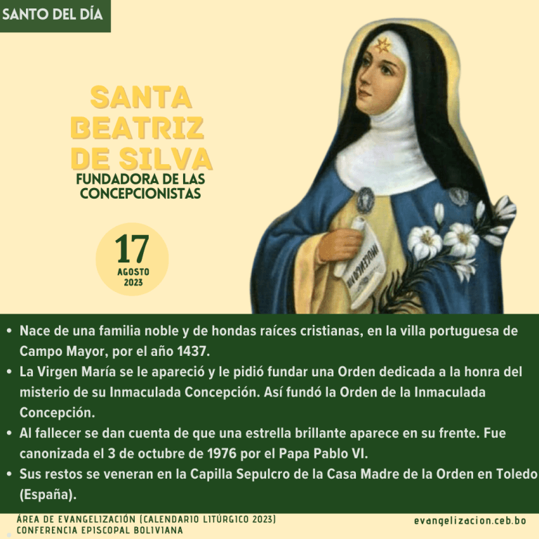 Santa Beatriz de Silva, fundadora de las Concepcionistas