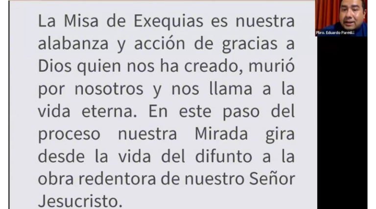 Padre Eduardo Paredes: “El canto en la celebración de las Exequias”